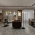 Modern Men's Clothing Store Interior Featuring Suits On Mannequins Wooden Cabinets And Marble Floor