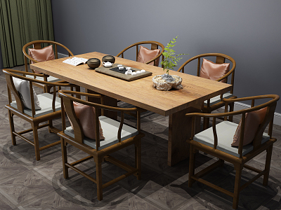 New Chinese Tea Table and Chair Tea Table 3d model