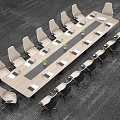 Conference table and chair combination 3d model