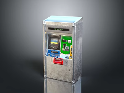 Modern Vending Machine With Metal Exterior Digital Display And Payment Interface 3d model