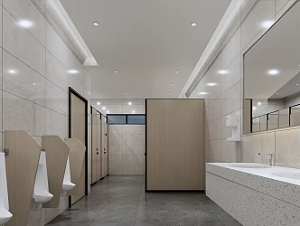 Public toilet Modern toilet 3d model