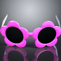 Cute Pink Flower Shaped Sunglasses Stylish Summer Fashion Accessory For Women
