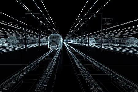Modern high-speed rail high-speed rail EMU 3d model