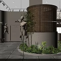 Elegant Modern Women Clothing Store Exterior Design With Unique Artistic Decorations And Stylish Mannequin Displays