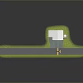 Modern Space Launch Facility With Runway Building And Green Surrounding Area
