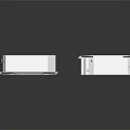 Two White Commercial Equipment Units With Lids And Connection Ports