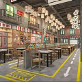 Hexing Road Traditional Wholesale Store Interior With Tables Chairs And Lanterns