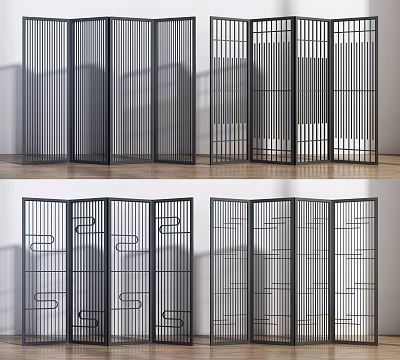 New Chinese Screen Screen Partition 3d model