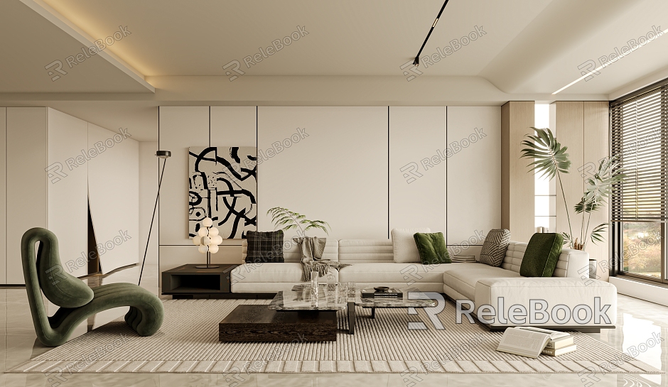 modern living room model