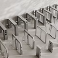 Public Facility Various Turnstile Models for Entrance Security Access Control 3d model