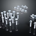 Professional Hardware Tools Collection With Metal Bolts And Nuts For Industrial Use