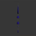 Blue Wind Chime With Circular Top Piece And Hanging Small Blue Circles
