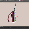 Green Two Way Radio Communication Device With Long Antenna and Wrist Strap For Portable Use