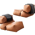 Modern Lazy Sofa Single Person Sofa Casual Sofa Reading Sofa Chair Backrest Sofa Stool 3d model