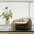 Lazy Sofa Bamboo Lazy Sofa 3d model