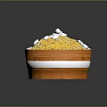 Elegant Jewelry Design Featuring Golden Circular Ornaments and White Pearl Accents on Wooden Display Surface