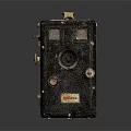 Vintage Leather Camera With Wooden Handle And Metal Components As Daily Life Essential