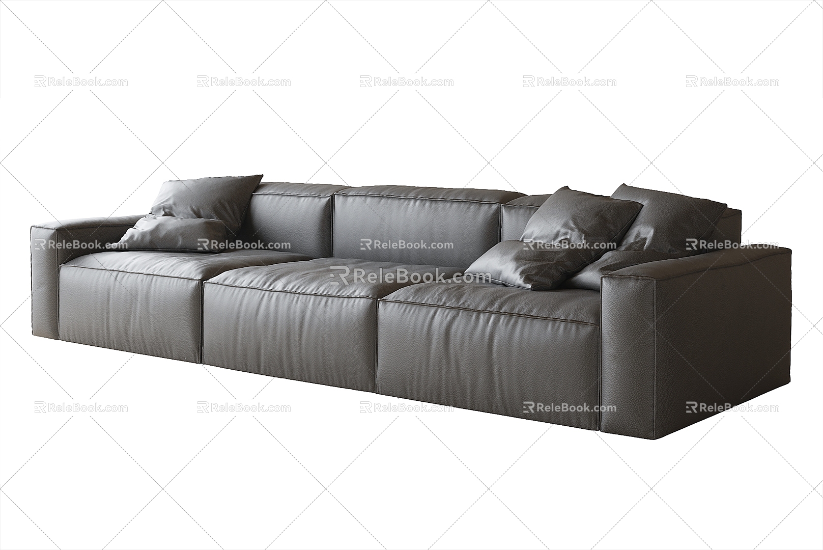 Multiplayer Sofa Leather Sofa Type Sofa 3d model