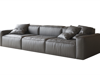 Multiplayer Sofa Leather Sofa Type Sofa 3d model