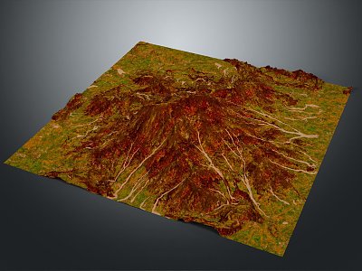 Geography, topography, mountain shape, ridge, ridge, valley, mountain range, canyon, geomorphology, mountain peak, mountain body 3d model