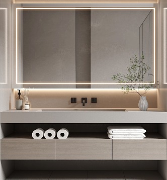 Bathroom Cabinet Bathroom Cabinet Mirror Cabinet 3d model