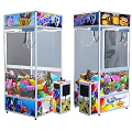 Colorful Commercial Claw Machine With Cartoon Characters And Stuffed Toys For Amusement