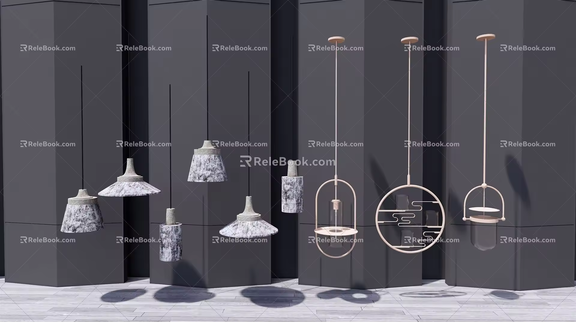 Modern chandelier 3d model