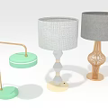 Modern Table Lamps With Diverse Designs Colorful Bases And Fabric Shades