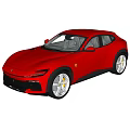 Red High Performance Sporty Car With Aerodynamic Body Sharp Front Design And Alloy Wheels