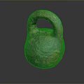 Rusty Vintage Kettlebell As Unique Household Item With Rough Texture Design