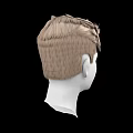 Game and Movie Character 3D Model Head with Blonde Short Hair White Face Black Backdrop