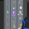 Illuminated Display Cabinet With Collectible Action Figures And Glass Doors