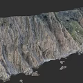 Microtopography With Rocky Cliff Steep Terrain Natural Vegetation And Base Rocks