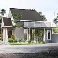 Modern single-family villa rural self-built house 3d model