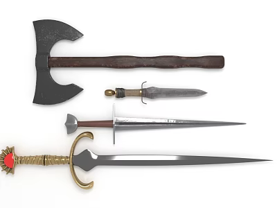 Modern Sword Sword Axe 3d model