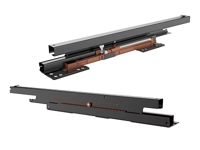 Heavy Duty Metal Drawer Slides Hardware With Smooth Sliding Mechanism For Furniture 3d model