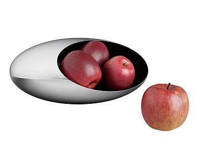 Fruit Apple Fruit Plate 3d model