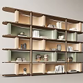 Modern Multi Tiered Bookshelf With Open Shelves Books Decorative Vases And Figurines