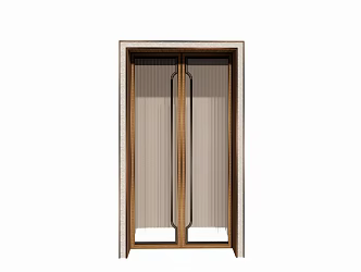 Modern Changhong Glass Interior Double Door 3d model