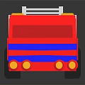Colorful Fire Truck Shaped Kids Furniture With Ladder And Wheel Details