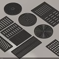 Various Drain Covers With Different Shapes And Grate Patterns For Drainage
