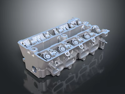 Automotive Engine Cylinder Head Metal Component for Vehicle Repair and Replacement 3d model