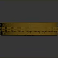 Golden Circular Clothing Accessory With Radiant Pattern And Carved Edges