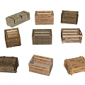 Wooden box express box storage box toolbox packing box beer box outdoor box 3d model