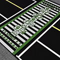 Chengdu Garden Landscape Design With Green And White Striped Pavement Panda Patterns And Footprints