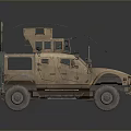 Tan Colored Military Tank With Armored Body Antenna Mounted Weaponry And Worn Exterior