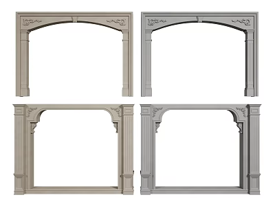 Decorative Door Arches with Various Classic and Modern Design Elements for Home Interiors 3d model