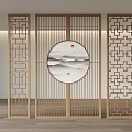 New Chinese style screen lattice partition 3d model