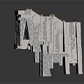 Modern Stone Architecture With Multi Level Platforms Geometric Design And Small Decorative Structures