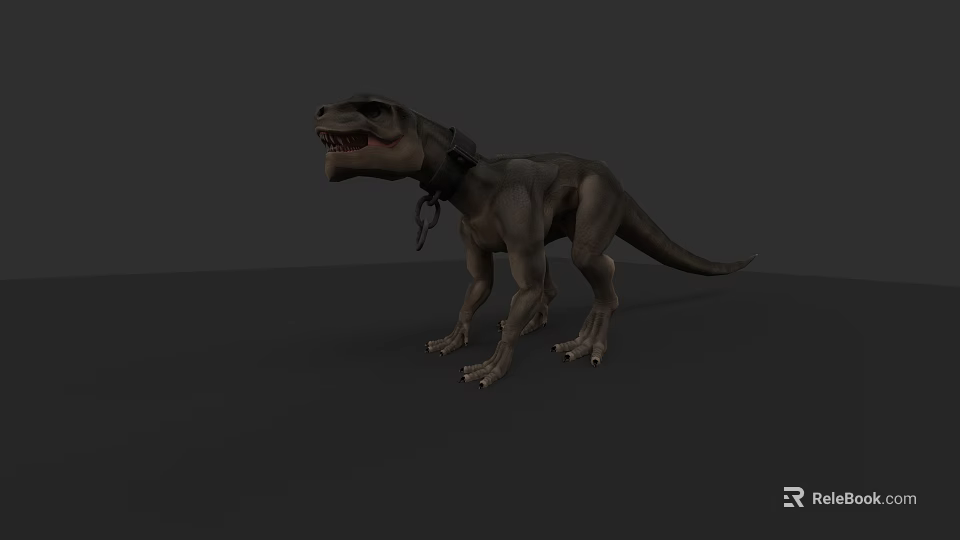 Realistic T Rex Dinosaur Model With Standing Pose And Detailed Texture 3d model 